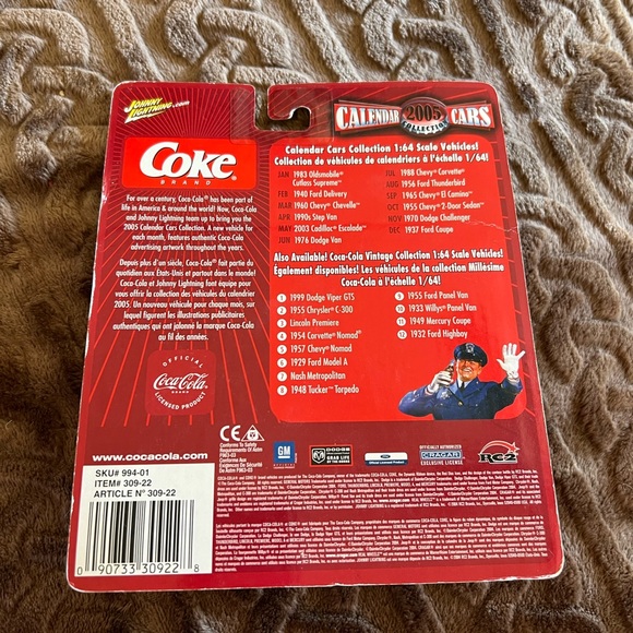 Johnny Lightning Coca Cola Calendar 2005 Cars 1956 Ford Thunderbird D12 - Picture 3 of 4